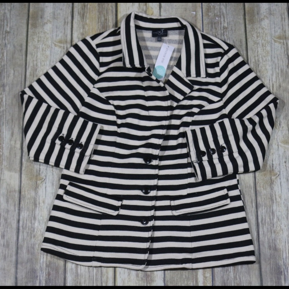 Market & Spruce Stitch Fix Terry Stripe Blazer